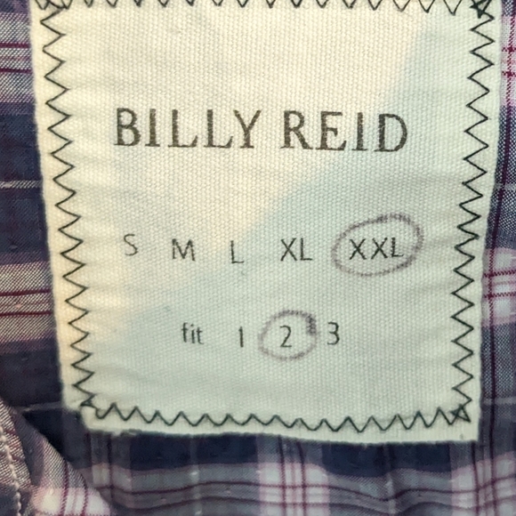 Billy Reid Men's Plaid Tabbed Shoulder Button Down Sz XXL Fit 2 - Picture 10 of 12